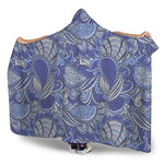 Pigeon Floral Bohemian Pattern Print Hooded Blanket