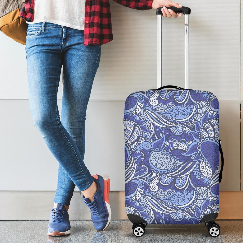 Pigeon Floral Bohemian Pattern Print Luggage Cover GearFrost