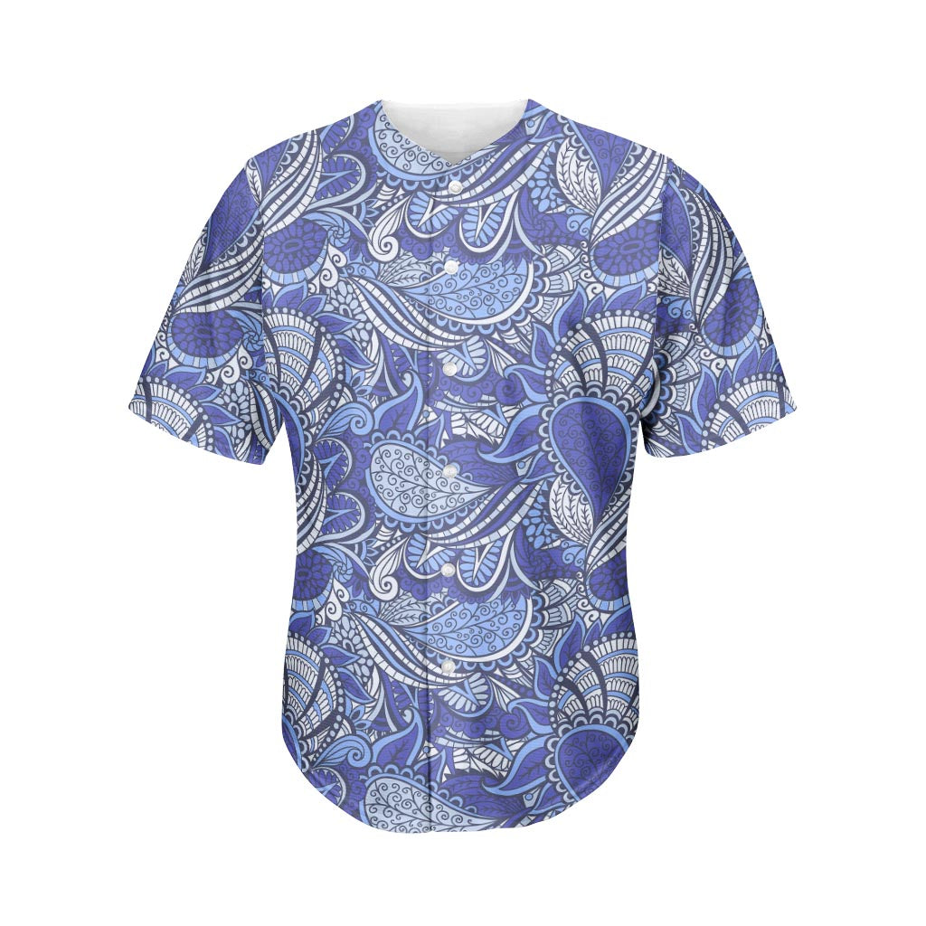 Pigeon Floral Bohemian Pattern Print Men's Baseball Jersey