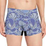 Pigeon Floral Bohemian Pattern Print Men's Boxer Briefs