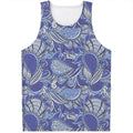 Pigeon Floral Bohemian Pattern Print Men's Tank Top