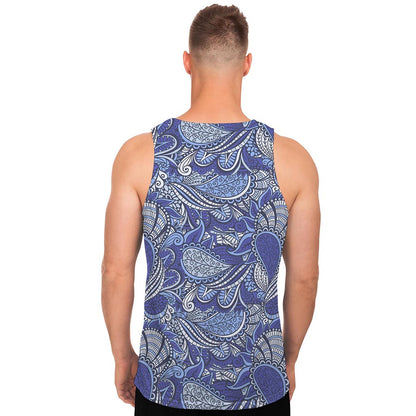 Pigeon Floral Bohemian Pattern Print Men's Tank Top