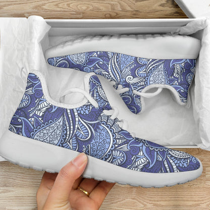 Pigeon Floral Bohemian Pattern Print Mesh Knit Shoes GearFrost