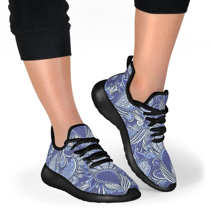 Pigeon Floral Bohemian Pattern Print Mesh Knit Shoes GearFrost