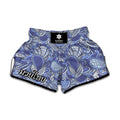 Pigeon Floral Bohemian Pattern Print Muay Thai Boxing Shorts