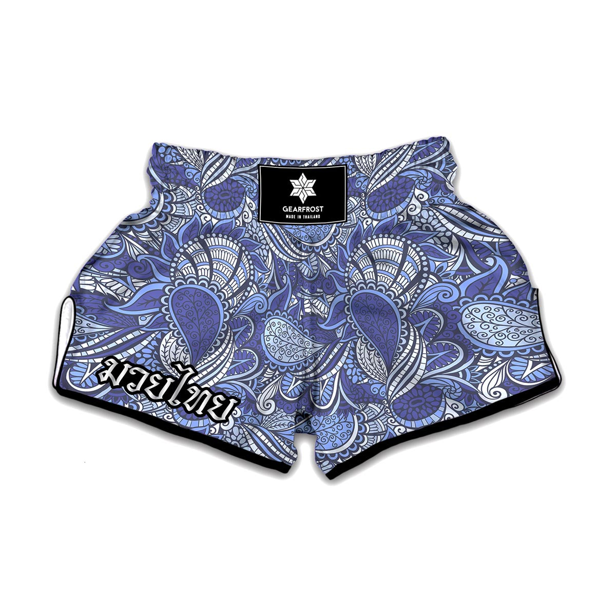 Pigeon Floral Bohemian Pattern Print Muay Thai Boxing Shorts