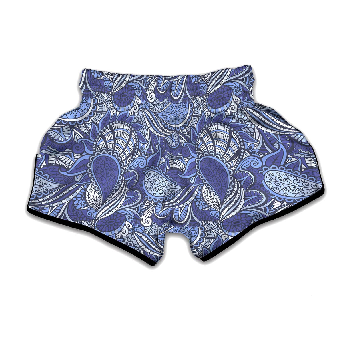 Pigeon Floral Bohemian Pattern Print Muay Thai Boxing Shorts