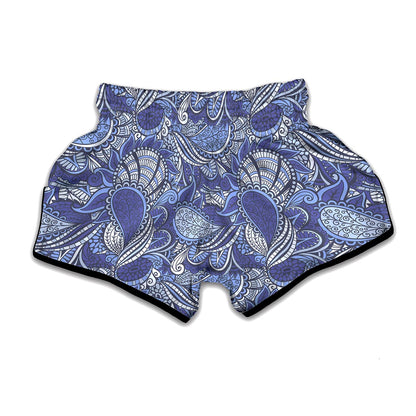Pigeon Floral Bohemian Pattern Print Muay Thai Boxing Shorts
