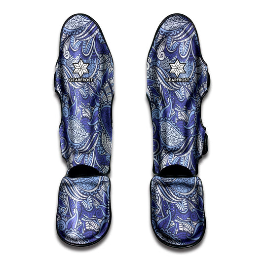 Pigeon Floral Bohemian Pattern Print Muay Thai Shin Guard
