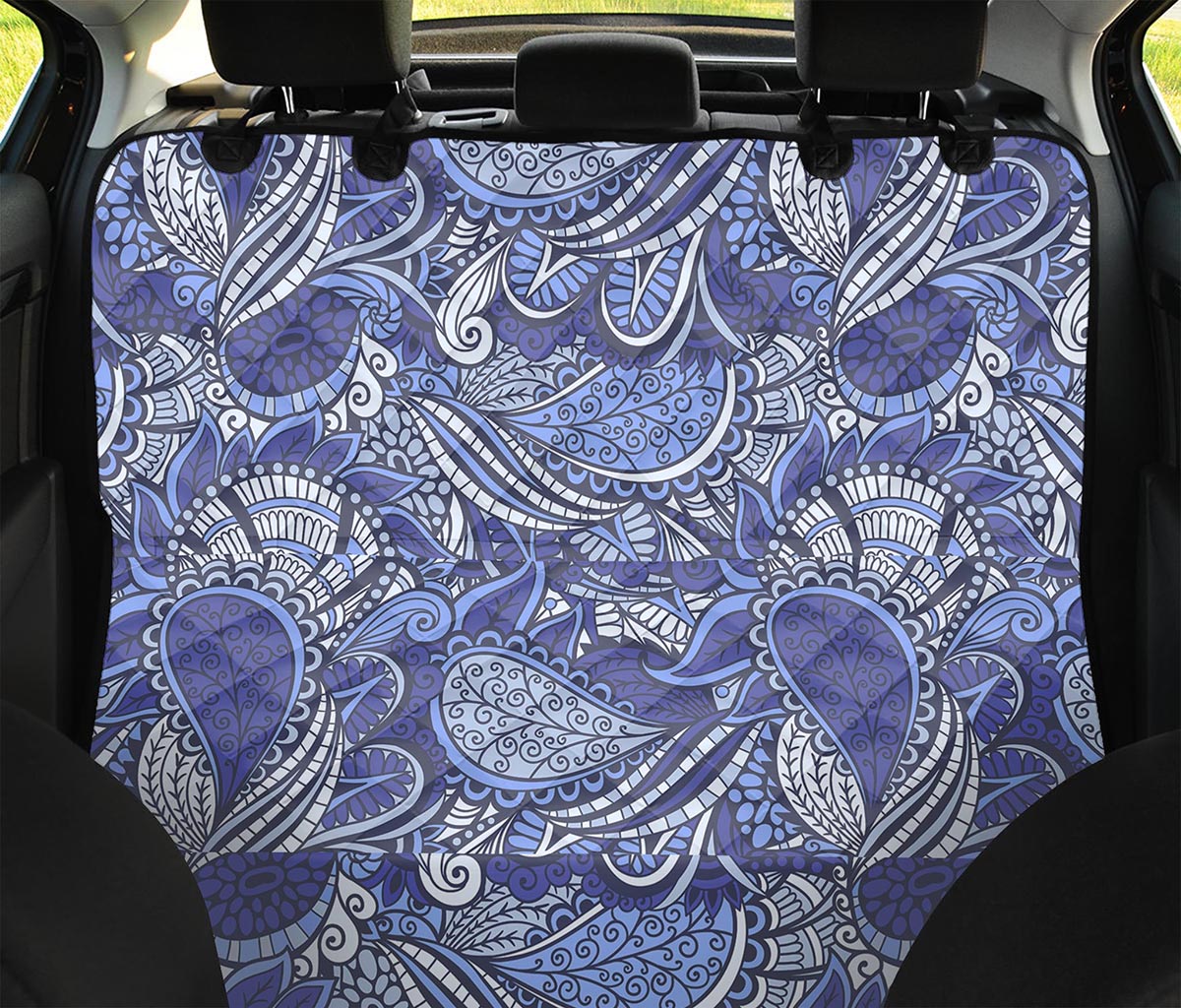 Pigeon Floral Bohemian Pattern Print Pet Car Back Seat Cover