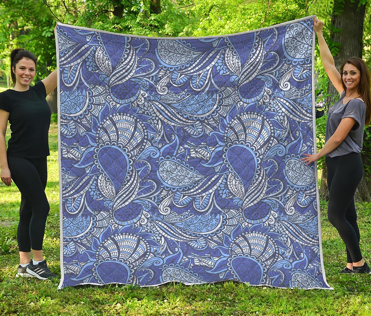 Pigeon Floral Bohemian Pattern Print Quilt