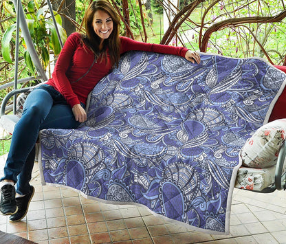 Pigeon Floral Bohemian Pattern Print Quilt