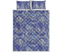 Pigeon Floral Bohemian Pattern Print Quilt Bed Set