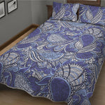Pigeon Floral Bohemian Pattern Print Quilt Bed Set