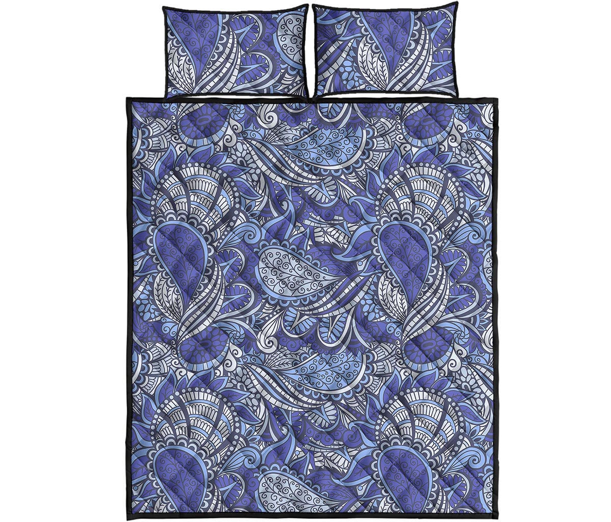 Pigeon Floral Bohemian Pattern Print Quilt Bed Set