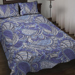 Pigeon Floral Bohemian Pattern Print Quilt Bed Set