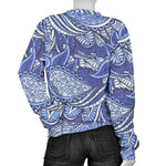 Pigeon Floral Bohemian Pattern Print Women's Crewneck Sweatshirt GearFrost