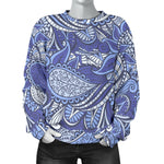 Pigeon Floral Bohemian Pattern Print Women's Crewneck Sweatshirt GearFrost