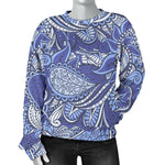 Pigeon Floral Bohemian Pattern Print Women's Crewneck Sweatshirt GearFrost