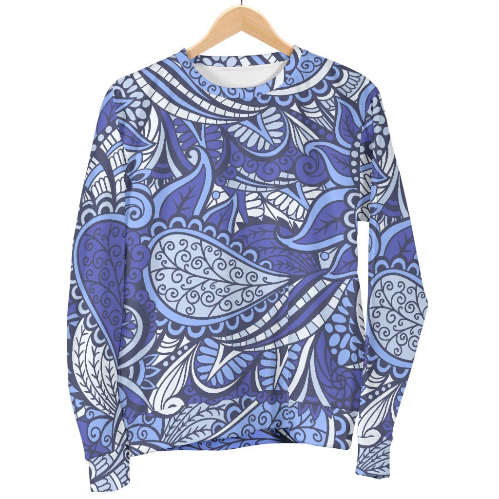 Pigeon Floral Bohemian Pattern Print Women's Crewneck Sweatshirt GearFrost