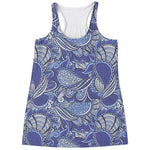 Pigeon Floral Bohemian Pattern Print Women's Racerback Tank Top