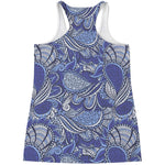 Pigeon Floral Bohemian Pattern Print Women's Racerback Tank Top