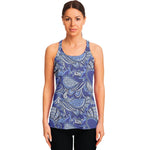 Pigeon Floral Bohemian Pattern Print Women's Racerback Tank Top