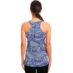 Pigeon Floral Bohemian Pattern Print Women's Racerback Tank Top