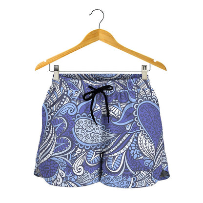 Pigeon Floral Bohemian Pattern Print Women's Shorts