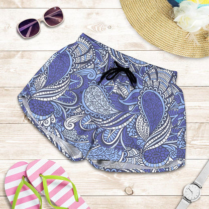Pigeon Floral Bohemian Pattern Print Women's Shorts