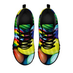 Pile Of Colorful Easter Eggs Print Black Sneakers