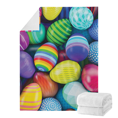 Pile Of Colorful Easter Eggs Print Blanket