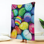 Pile Of Colorful Easter Eggs Print Blanket