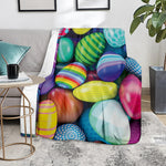 Pile Of Colorful Easter Eggs Print Blanket