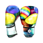 Pile Of Colorful Easter Eggs Print Boxing Gloves