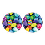 Pile Of Colorful Easter Eggs Print Car Coasters