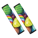 Pile Of Colorful Easter Eggs Print Car Seat Belt Covers