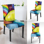 Pile Of Colorful Easter Eggs Print Dining Chair Slipcover