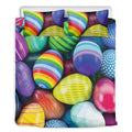 Pile Of Colorful Easter Eggs Print Duvet Cover Bedding Set