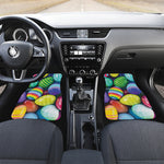 Pile Of Colorful Easter Eggs Print Front and Back Car Floor Mats