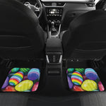 Pile Of Colorful Easter Eggs Print Front and Back Car Floor Mats