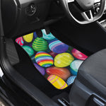 Pile Of Colorful Easter Eggs Print Front and Back Car Floor Mats