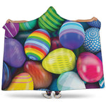 Pile Of Colorful Easter Eggs Print Hooded Blanket