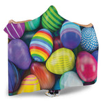 Pile Of Colorful Easter Eggs Print Hooded Blanket