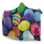 Pile Of Colorful Easter Eggs Print Hooded Blanket