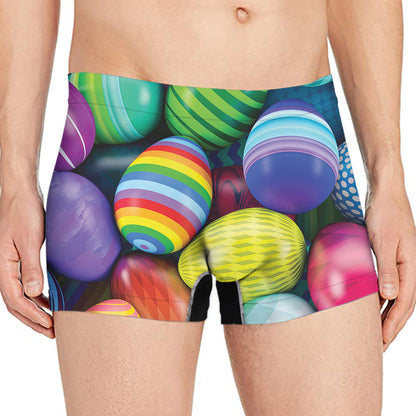 Pile Of Colorful Easter Eggs Print Men's Boxer Briefs
