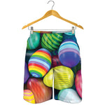 Pile Of Colorful Easter Eggs Print Men's Shorts