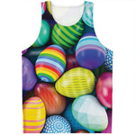 Pile Of Colorful Easter Eggs Print Men's Tank Top