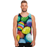Pile Of Colorful Easter Eggs Print Men's Tank Top
