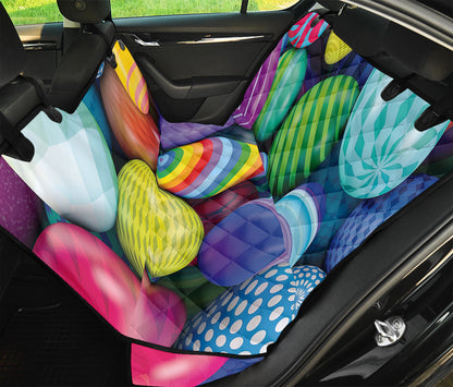 Pile Of Colorful Easter Eggs Print Pet Car Back Seat Cover